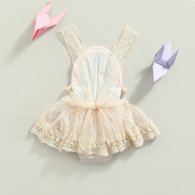 Lace Rainbow 0-24M Romper Dress - Coco Potato - dresses and partywear for little girls
