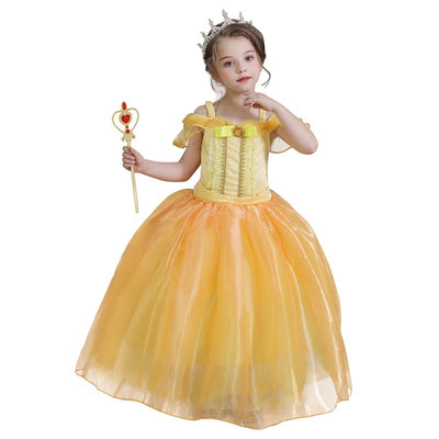 Beauty & Beast Belle Inspired 4-10yrs Girls Costume Dress - Coco Potato - dresses and partywear for little girls
