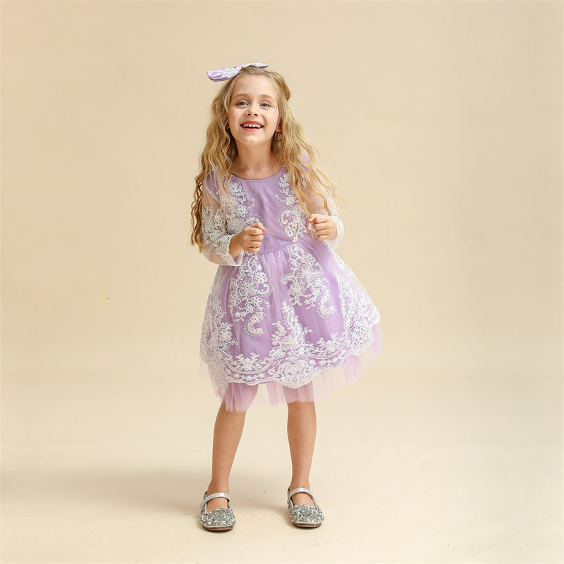 Embroidery Lace Gown 9M-5yrs Baby Toddler Girl Dress - Coco Potato - dresses and partywear for little girls