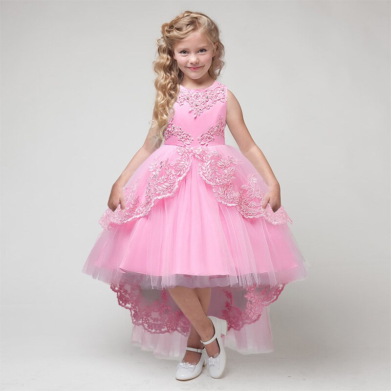 Embroidery Lace Voile Gown 3-13yrs Toddler Girl Dress - Coco Potato - dresses and partywear for little girls
