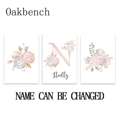 Customized Name Print Canvas Poster Room Decor Home - Coco Potato - dresses and partywear for little girls