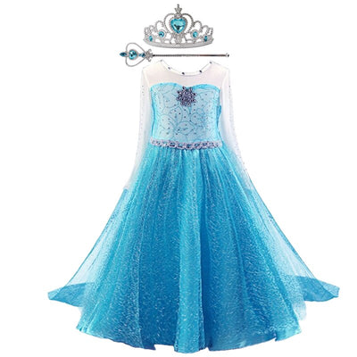 Frozen Elsa Inspired Cosplay 4-10yrs Girls Costume Dress - Coco Potato - dresses and partywear for little girls