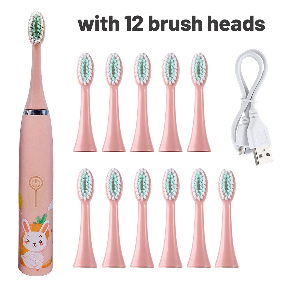 Ultrasonic Waterproof Electric Cartoon Kids Toothbrush - Coco Potato - dresses and partywear for little girls