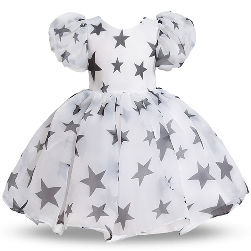 Puff Sleeve Dress 3-8yrs Toddler Girl Dress - Coco Potato - dresses and partywear for little girls