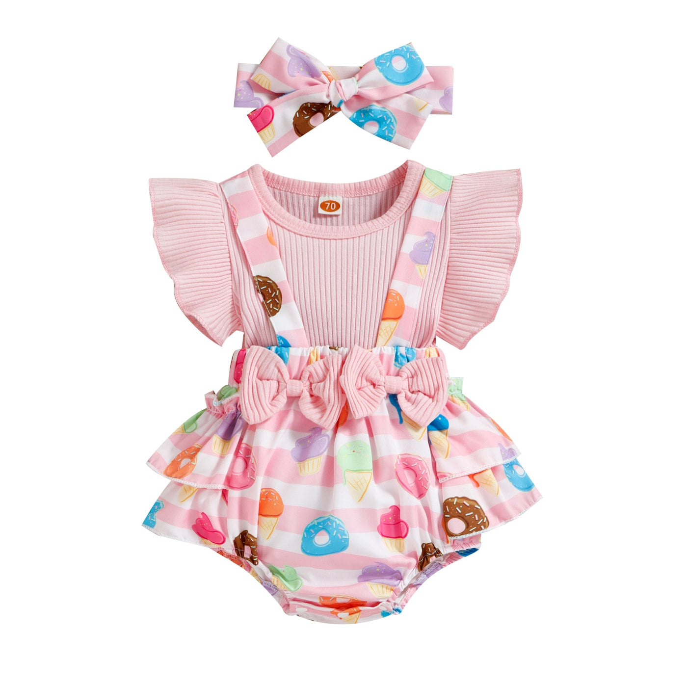 Ruffle Romper 3-18M Jumpsuit - Coco Potato - dresses and partywear for little girls
