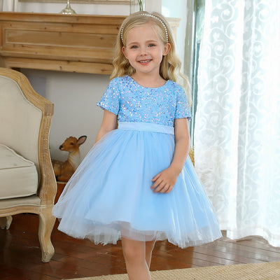 Sequins Voile Gown 3-8yrs Toddler Girl Dress - Coco Potato - dresses and partywear for little girls
