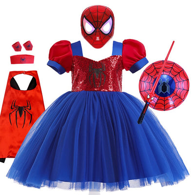 Spiderman Inspired Cosplay 12M-8yrs Baby Toddler Girl Costume - Coco Potato - dresses and partywear for little girls