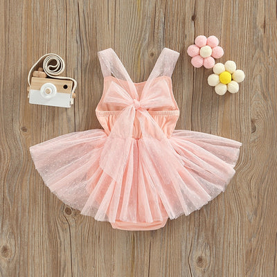 Tulle Lovely 6-24M Romper Dress - Coco Potato - dresses and partywear for little girls