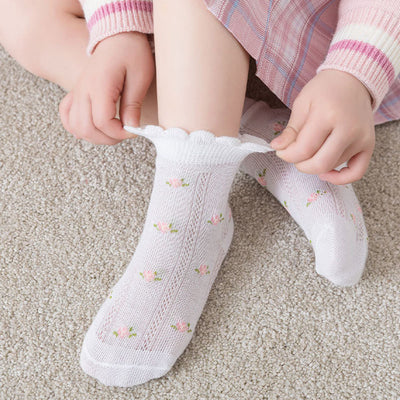 5 Pairs/Lot Breathable Cotton Socks 1-12yrs Baby Toddler Girl Socks - Coco Potato - dresses and partywear for little girls