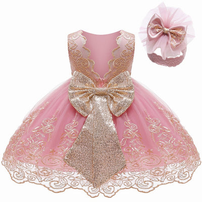 Royal Lace Embroidery 3-24M Dress - Coco Potato - dresses and partywear for little girls