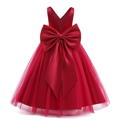 Elegant Big Bow Dress 5-14yrs Girl Dress - Coco Potato - dresses and partywear for little girls