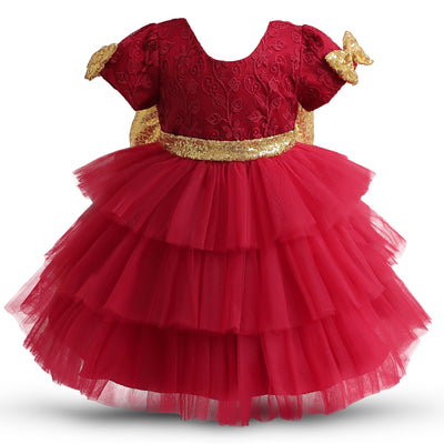 Embroidery Fancy Formal Dress 9M-5yrs Baby Toddler Girl Dress - Coco Potato - dresses and partywear for little girls