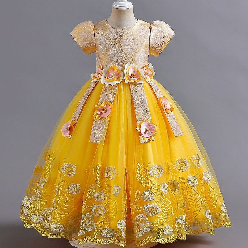 Royal Embroidery 3-12yrs Dress - Coco Potato - dresses and partywear for little girls
