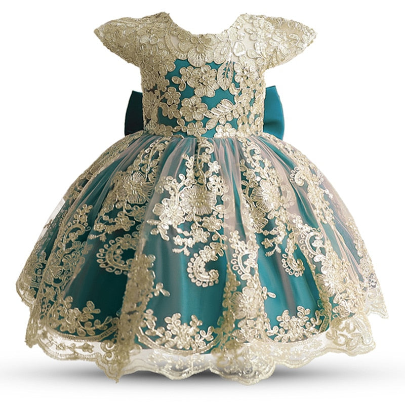 Embroidery Fancy Formal Dress 9M-5yrs Baby Toddler Girl Dress - Coco Potato - dresses and partywear for little girls