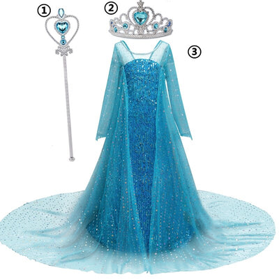 Frozen Elsa Inspired Cosplay  4-10yrs Girls Costume Dress - Coco Potato - dresses and partywear for little girls