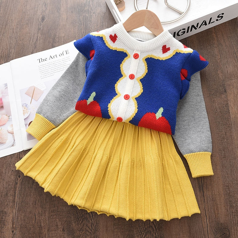 Snow White Inspired 3-7yrs Sweater Dress Set - Coco Potato - dresses and partywear for little girls