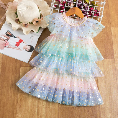 Rainbow Cake 3-8yrs Dress - Coco Potato - dresses and partywear for little girls