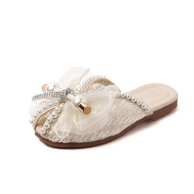 Mesh Pearl Slippers Shoes - Coco Potato - dresses and partywear for little girls