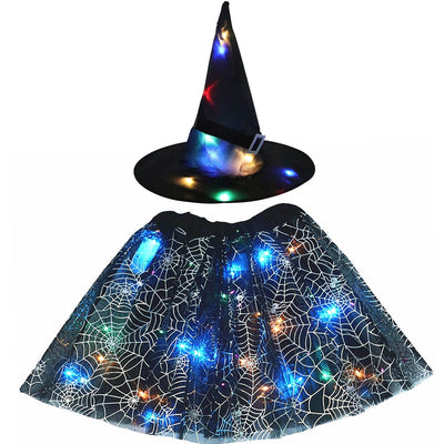 LED Light Up Witch Tutu Kids & Moms Dress Free Hat - Coco Potato - dresses and partywear for little girls
